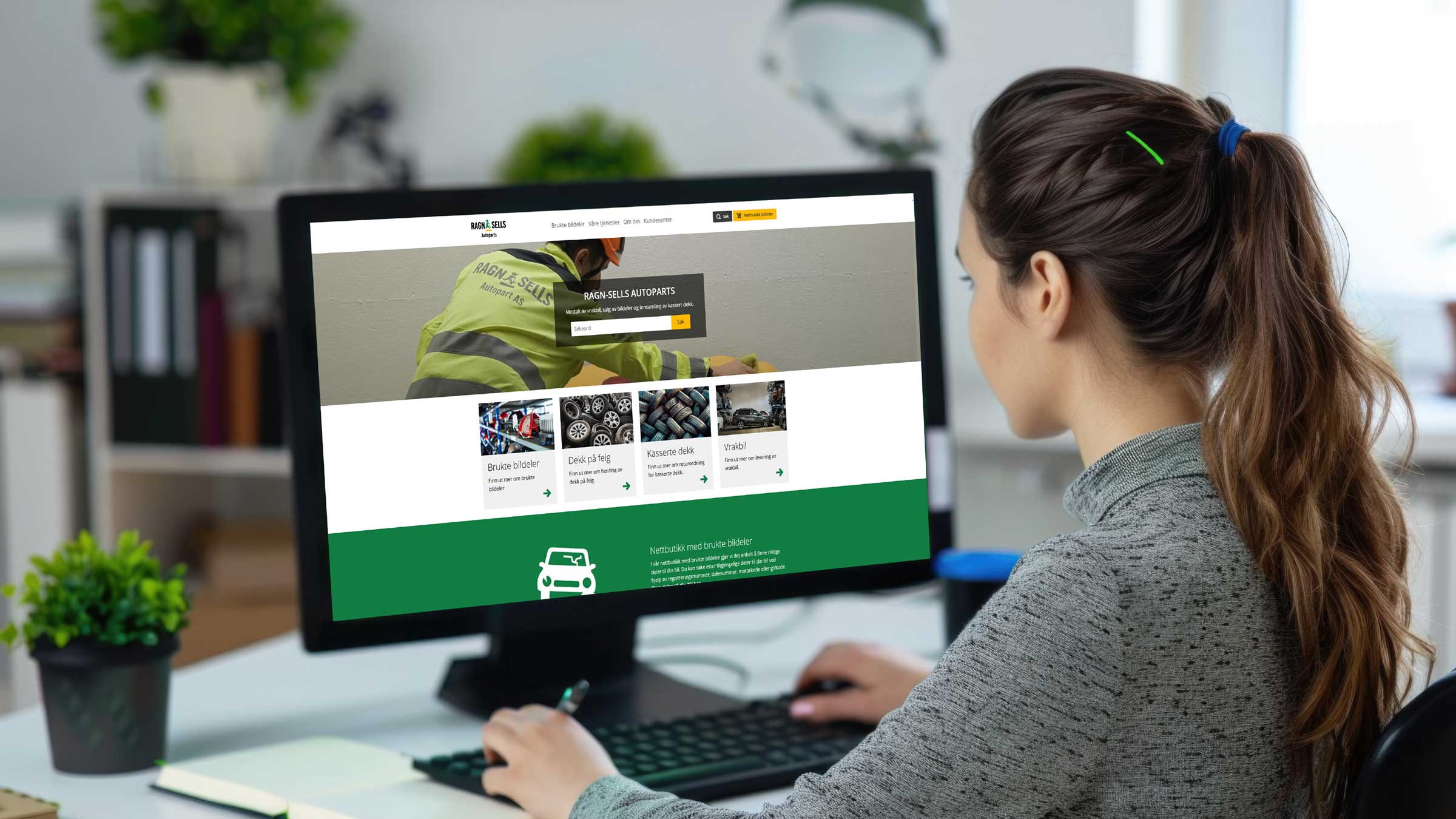 Nettsiden gir nå en tydelig inngang til kjerneområdene dekk på felg, kasserte dekk, mottak av vrakbil og salg av brukte bildeler. (Foto: Adobe Stock)